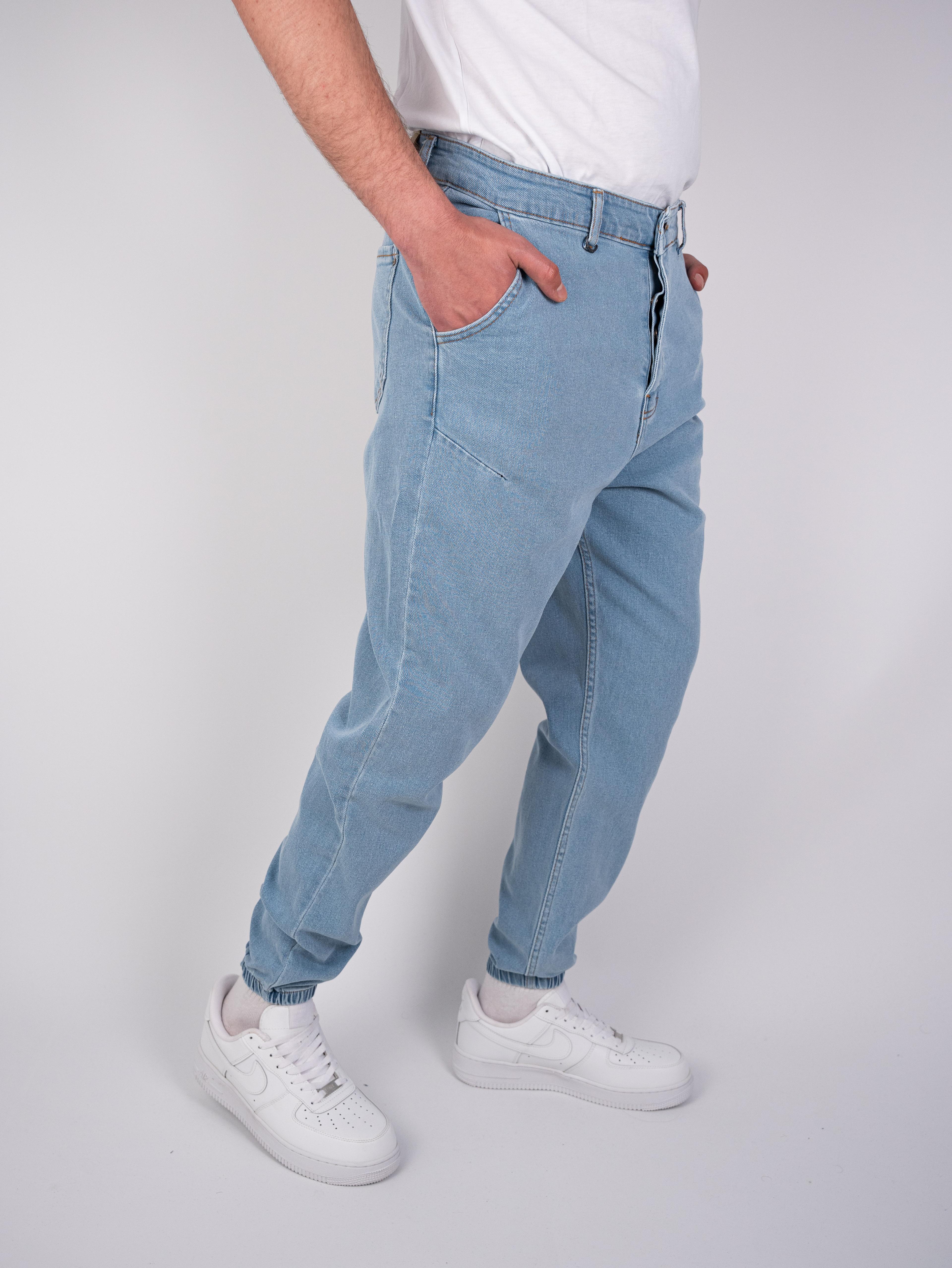  Boyfrend Buz Mavisi Paçası Lastikli Jean