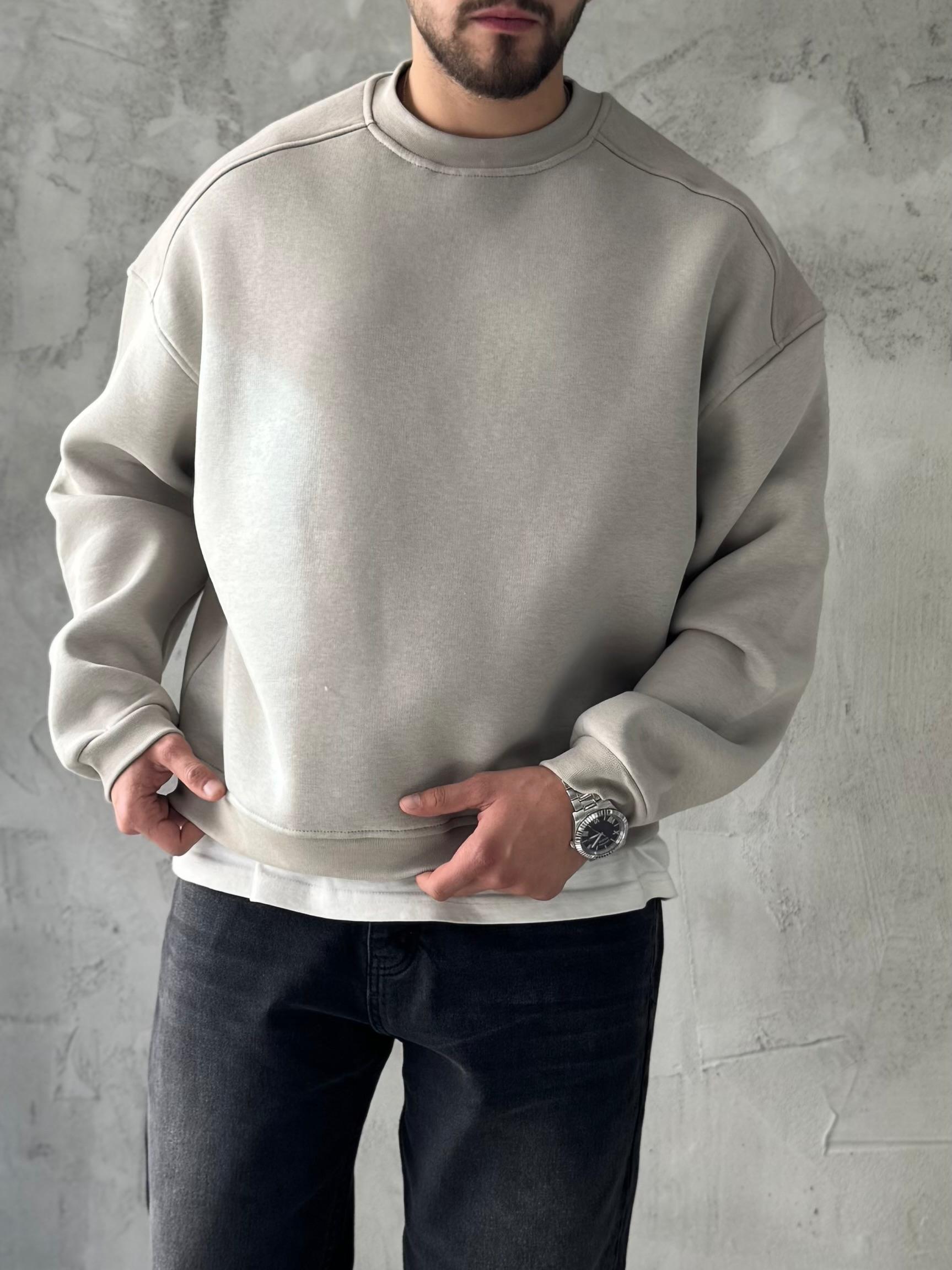 Gri Basic Oversize Premium Sweatshirt