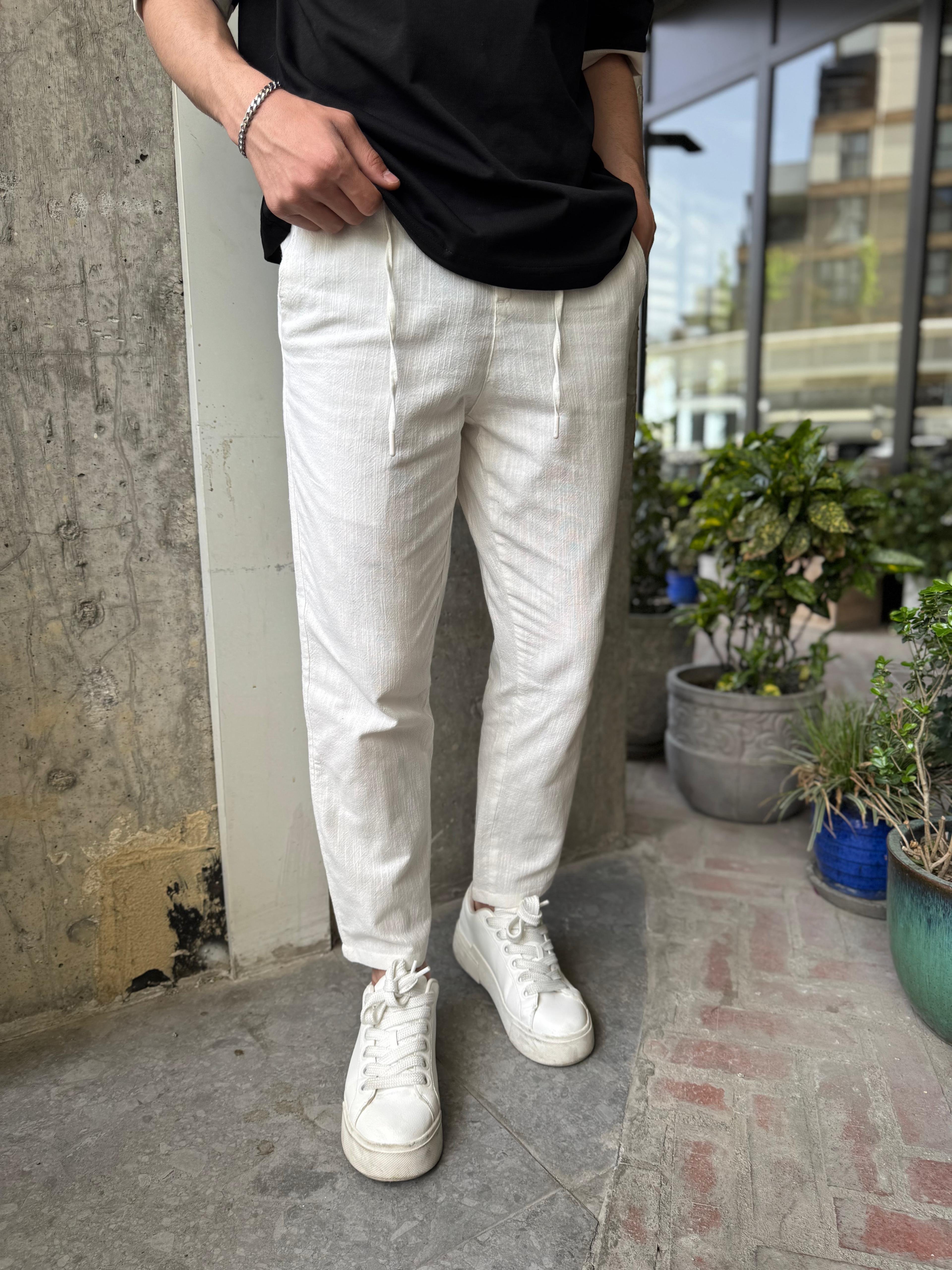 GİESTO BOYFRİEND KALIP KETEN PANTOLON
