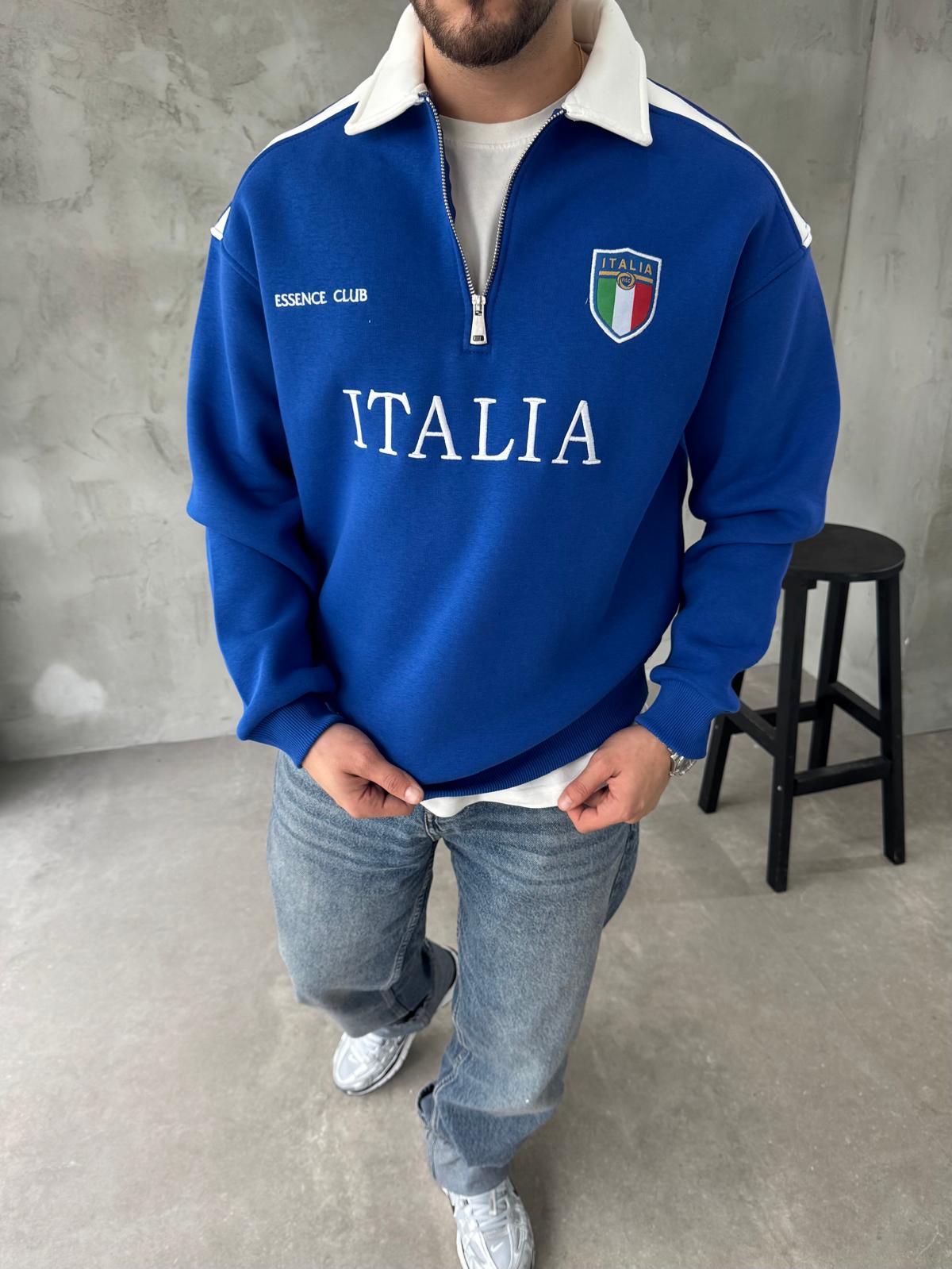 İtalia Nakışlı Oversize Sweatshirt