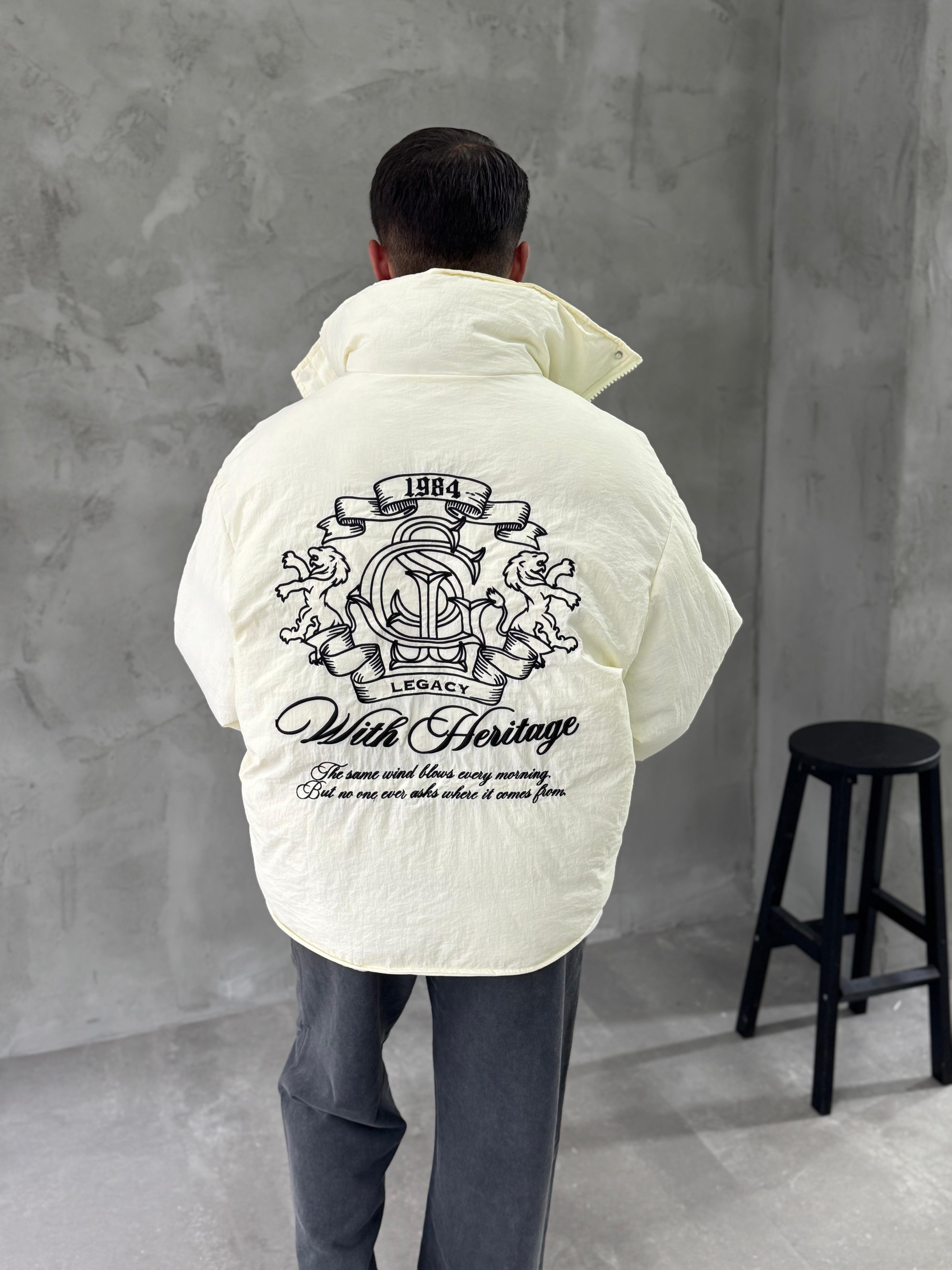 Giesto Ekru Heritage Nakışlı Mont