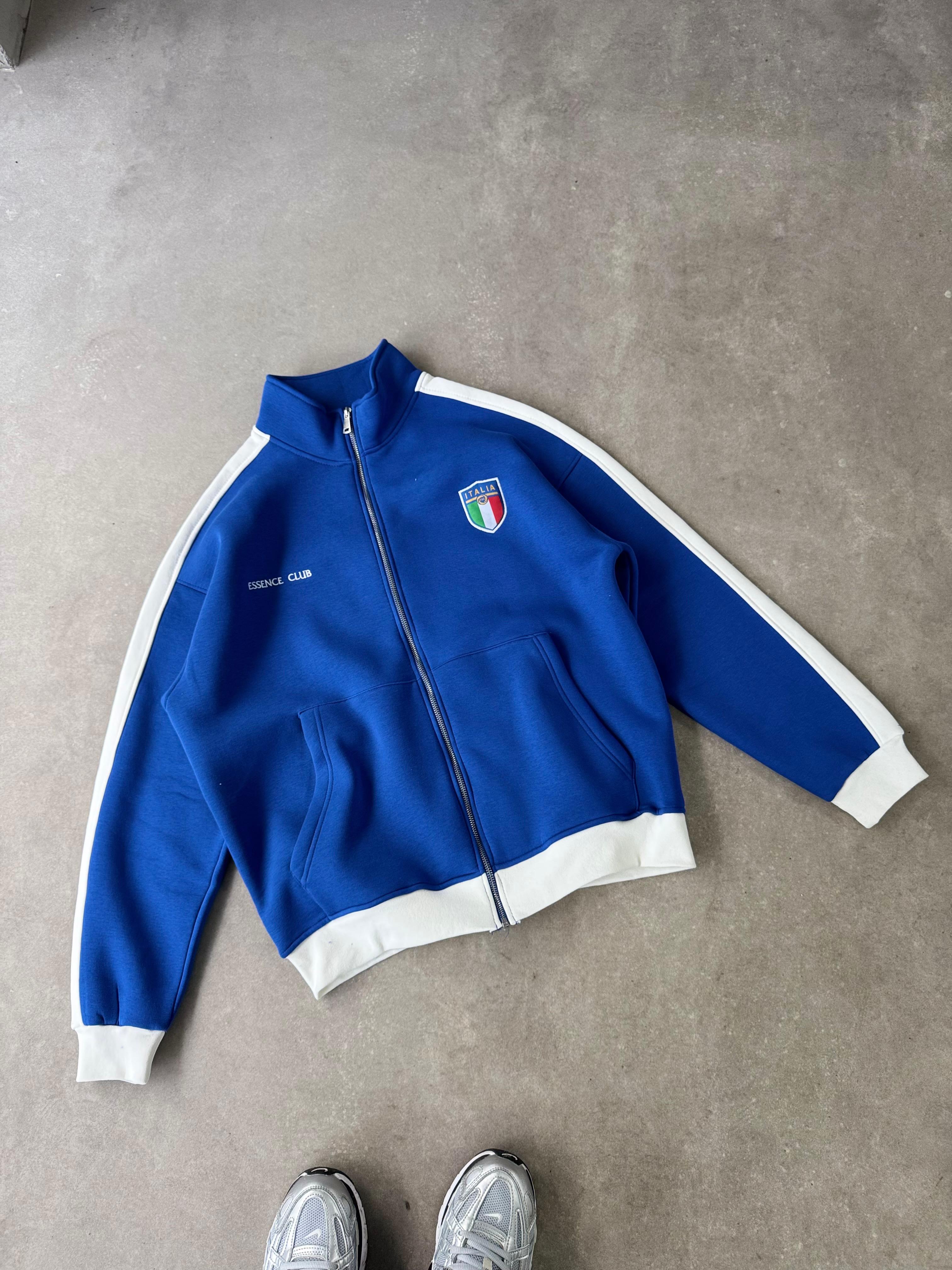 Retro İtalia Fermuarlı Oversize Sweatshirt