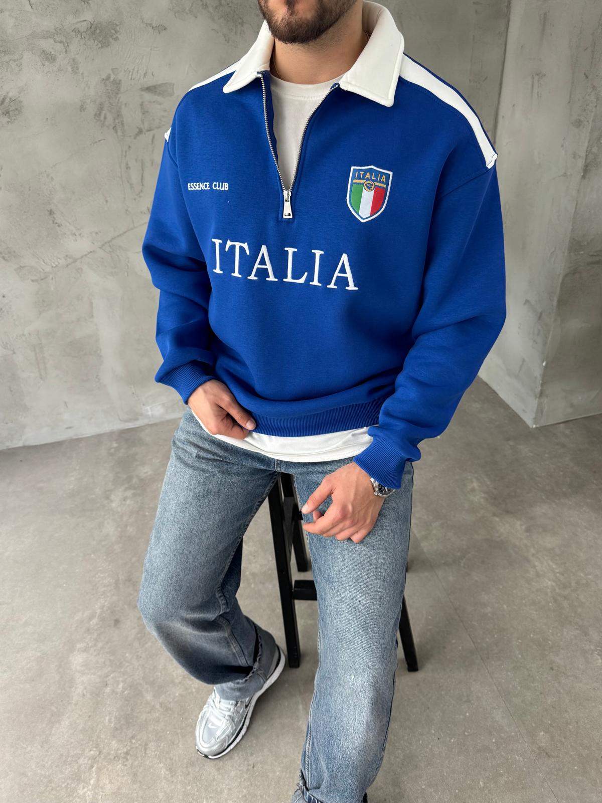 İtalia Nakışlı Oversize Sweatshirt