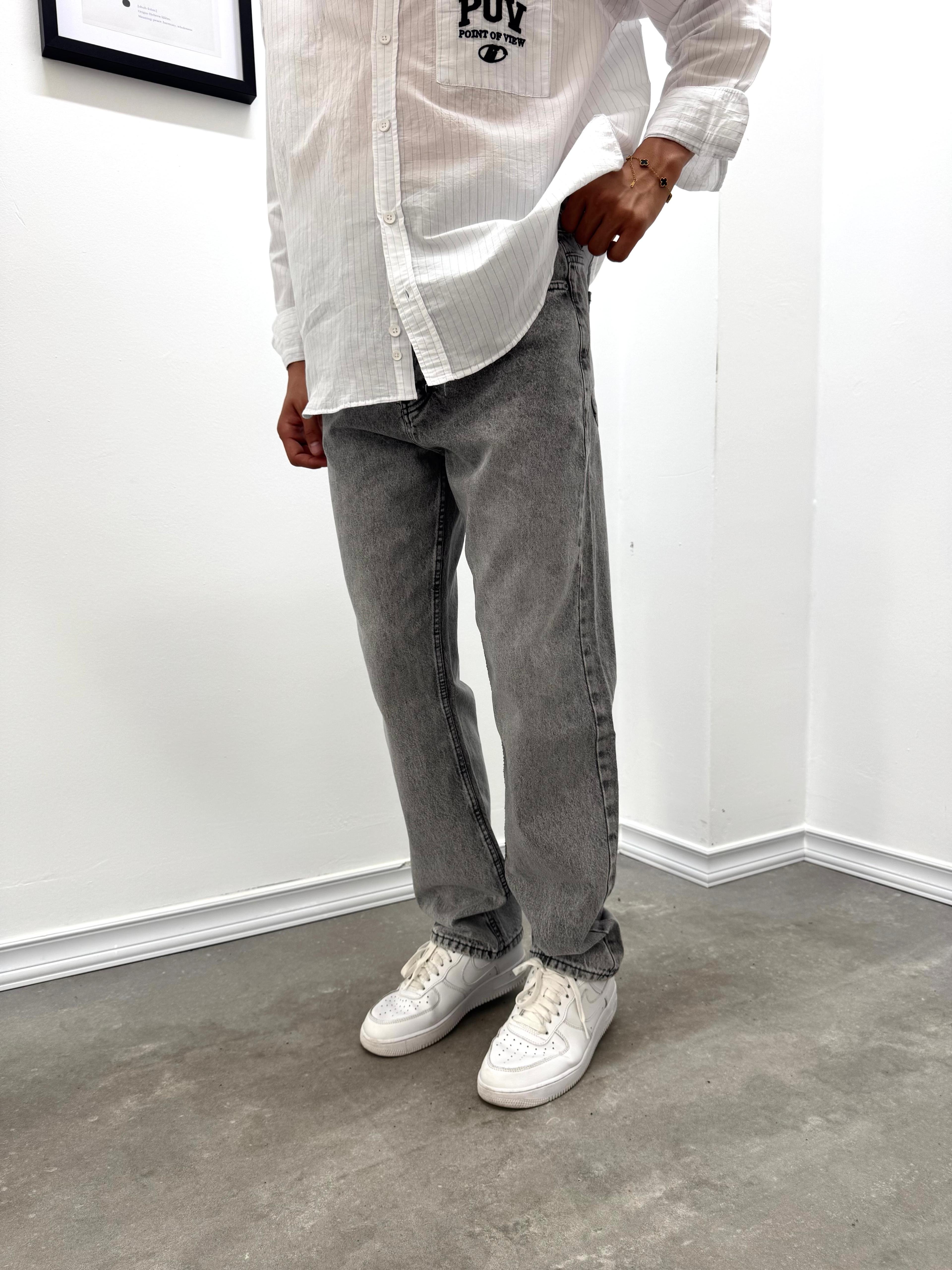 GRİ PREMİUM BAGGY KALIP JEAN