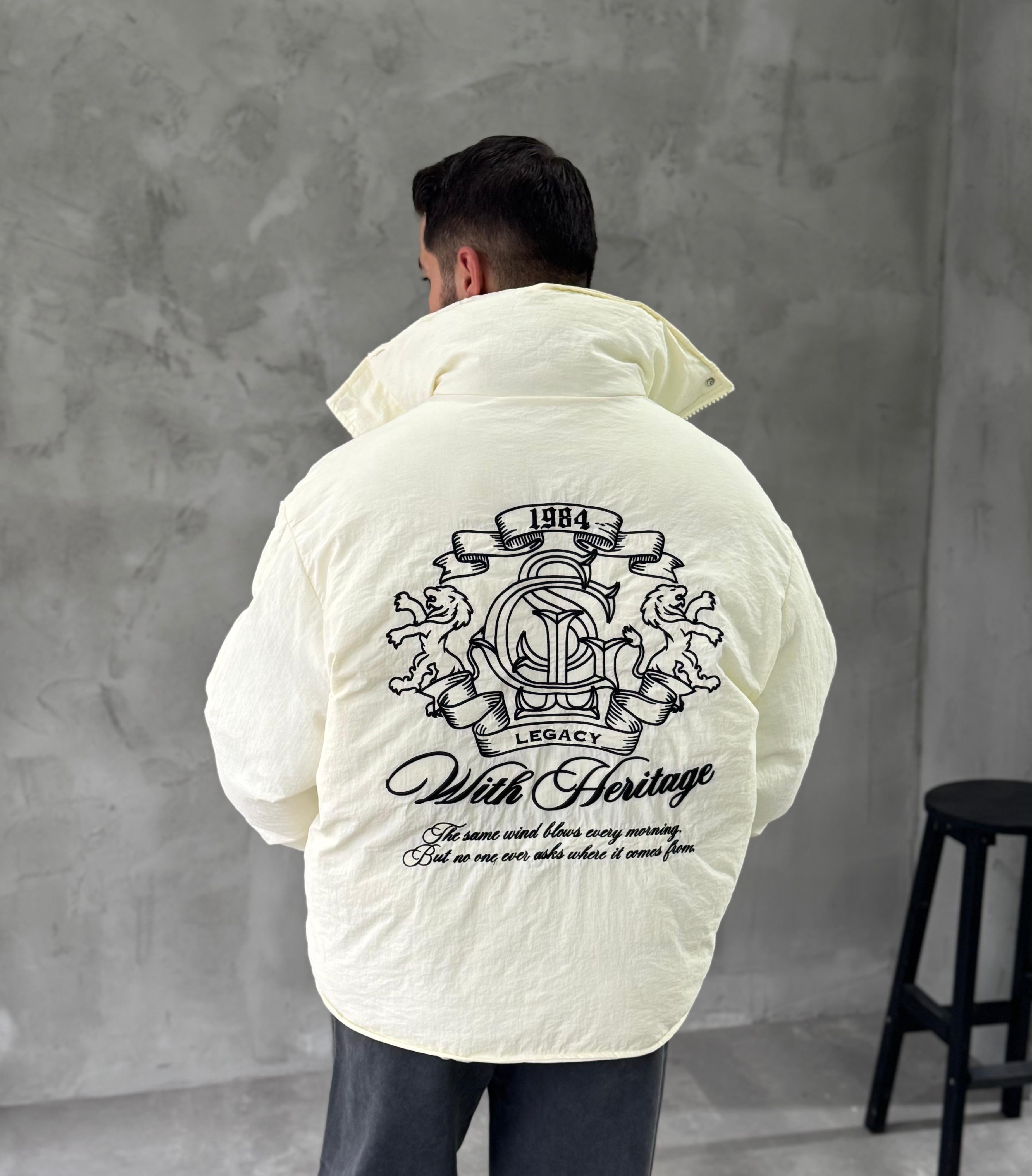 Giesto Ekru Heritage Nakışlı Mont