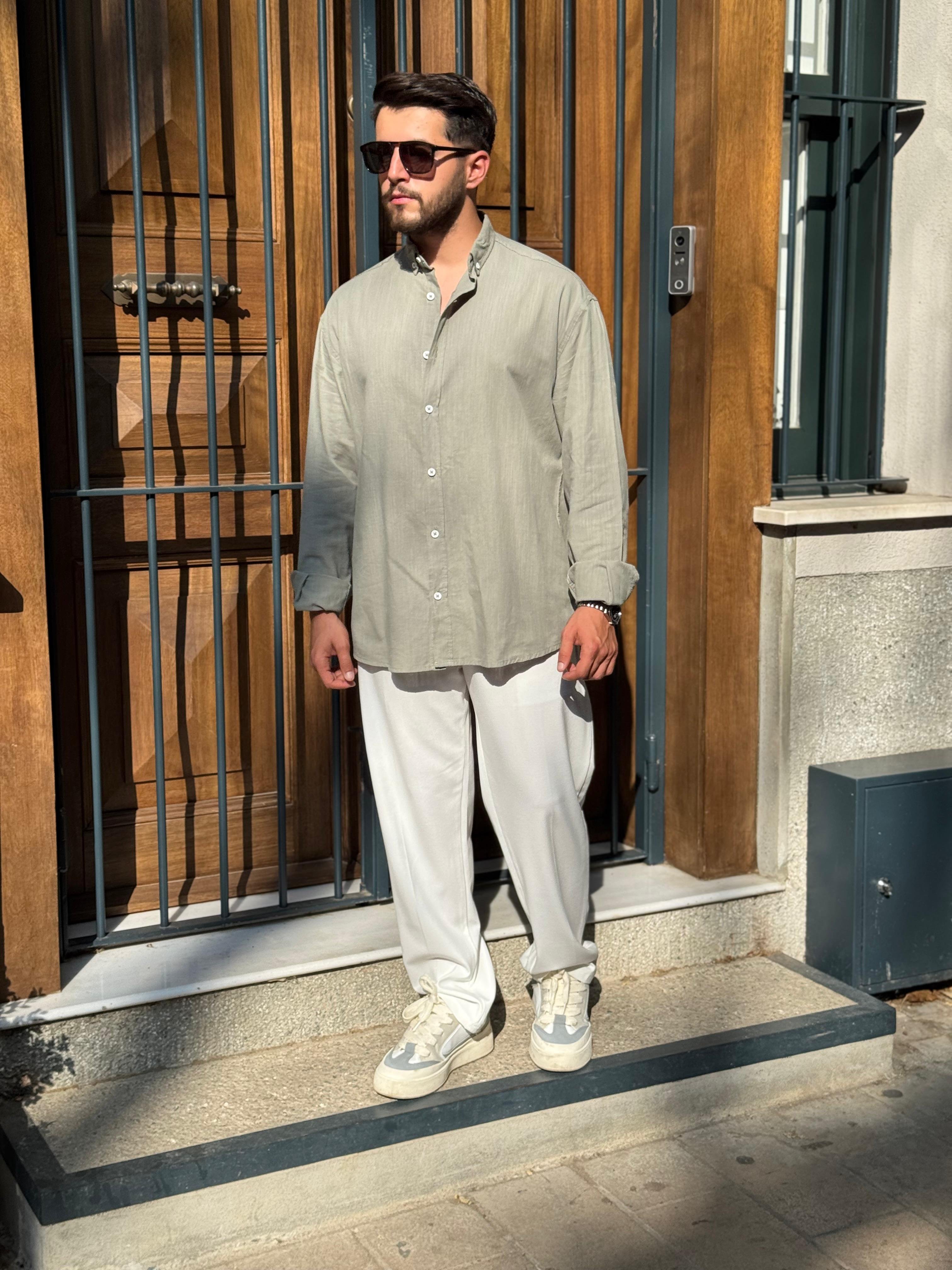 FRESH KETEN GÖMLEK  - HAKİ