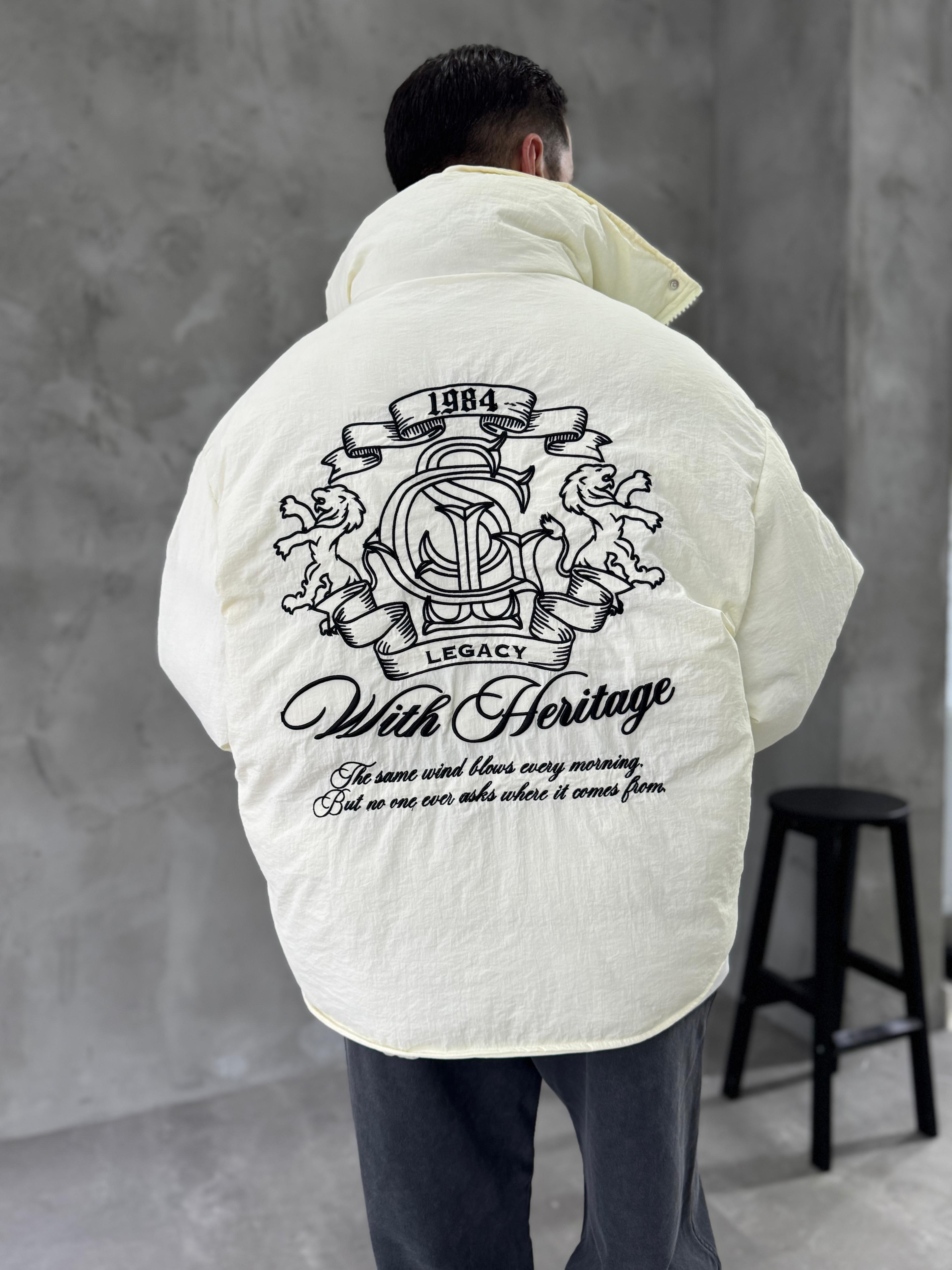 Giesto Ekru Heritage Nakışlı Mont