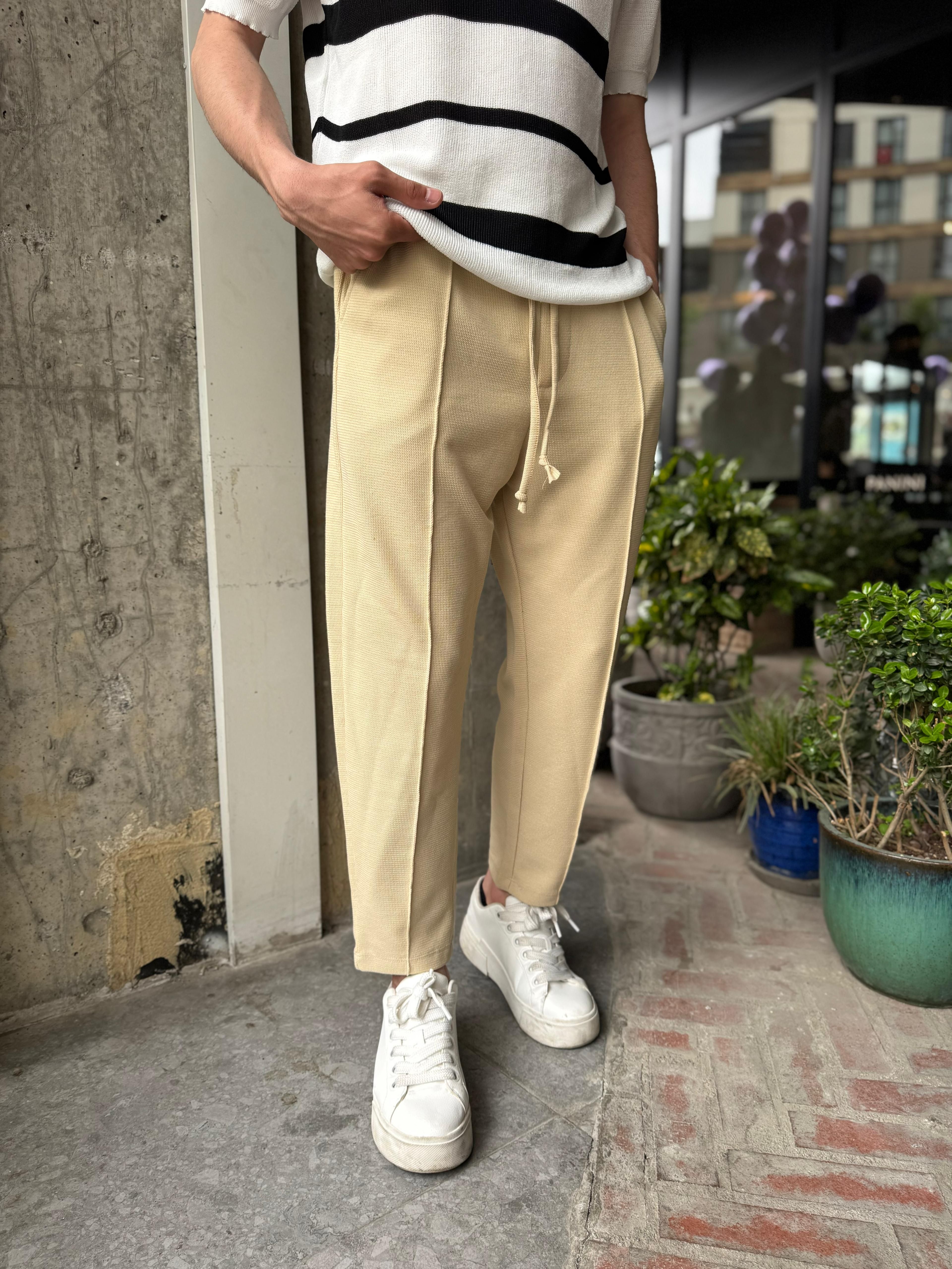 ÇIMALI ÖRME BOYFRIEND JOGGER