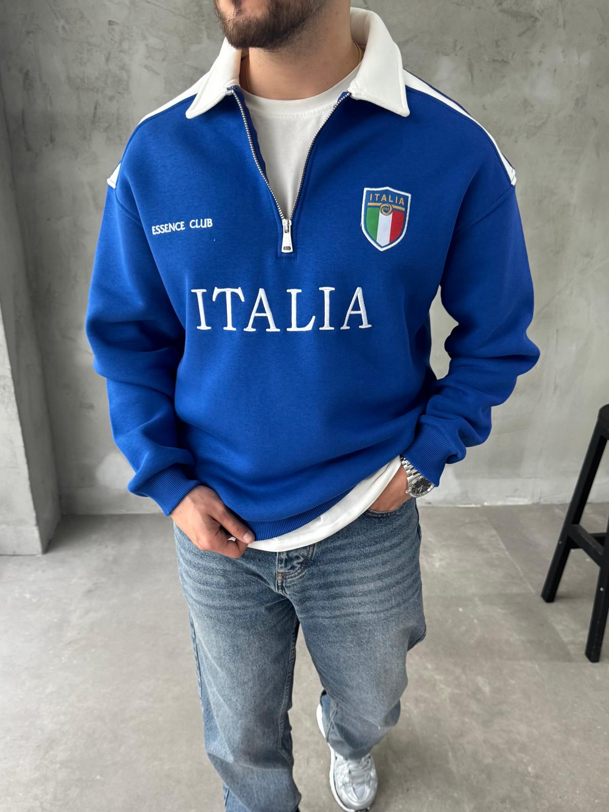 İtalia Nakışlı Oversize Sweatshirt