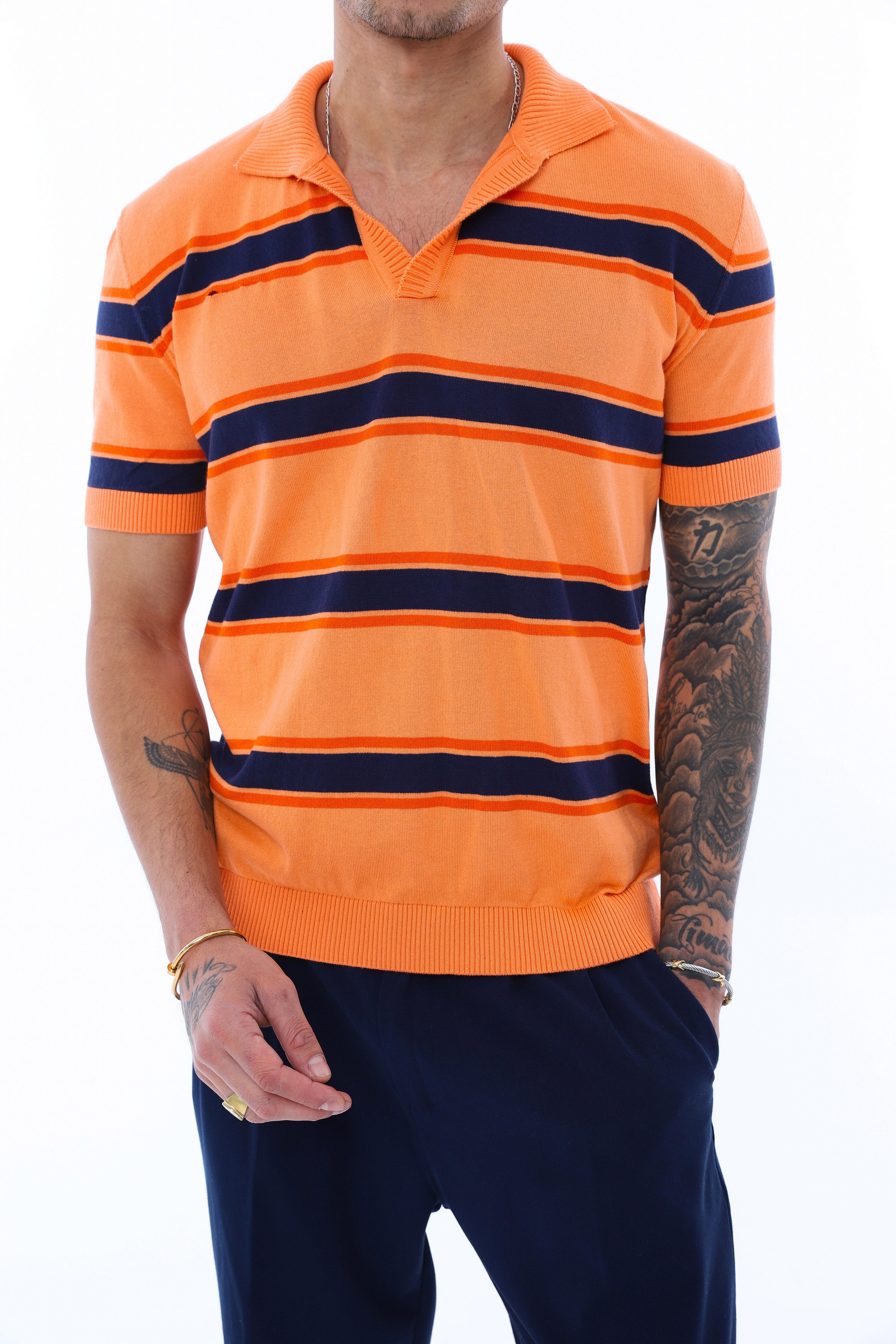 POLO YAKA TRİKO T-SHIRT - TURUNCU