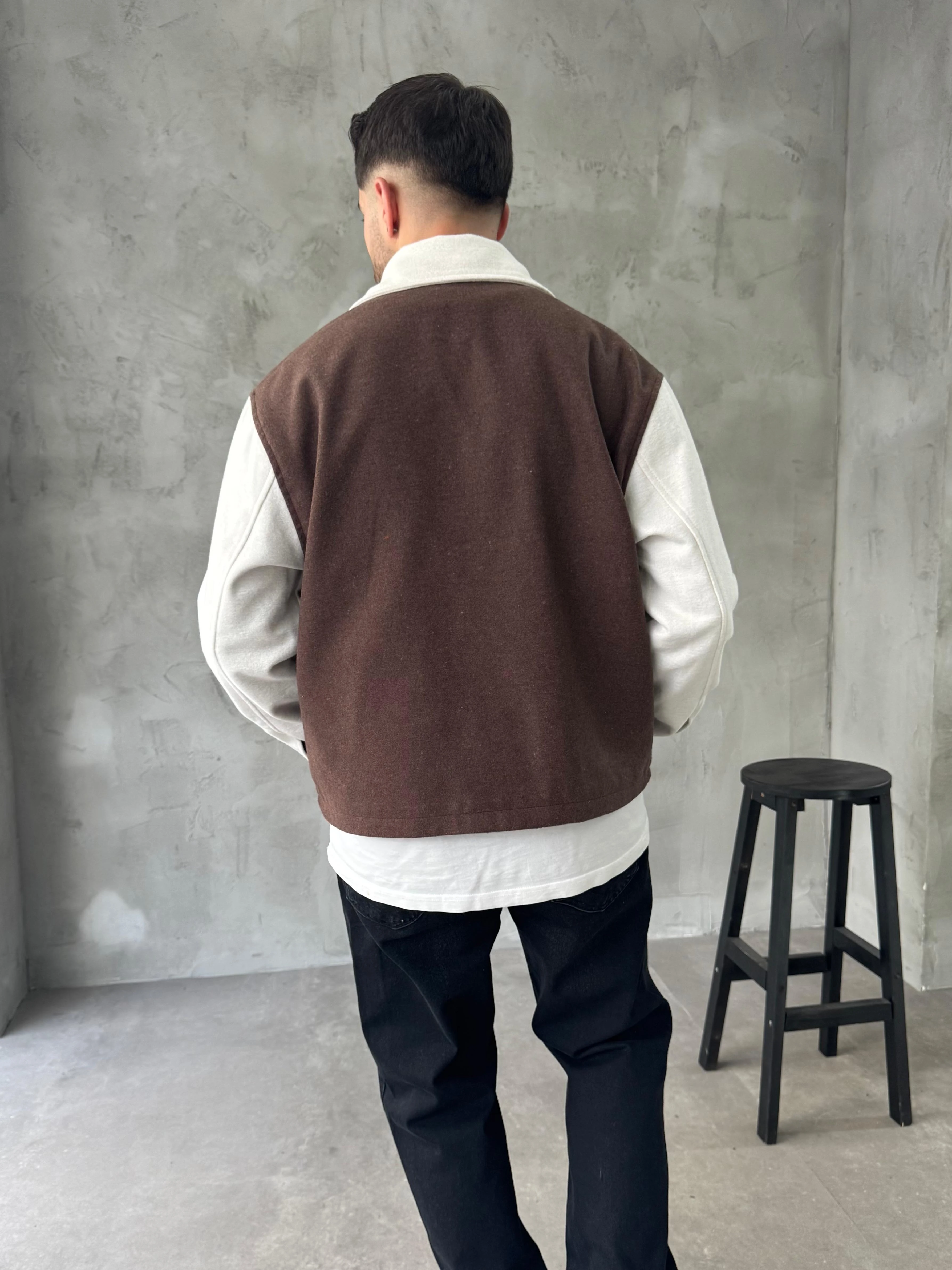 Kahve Oversize Kolej Ceket