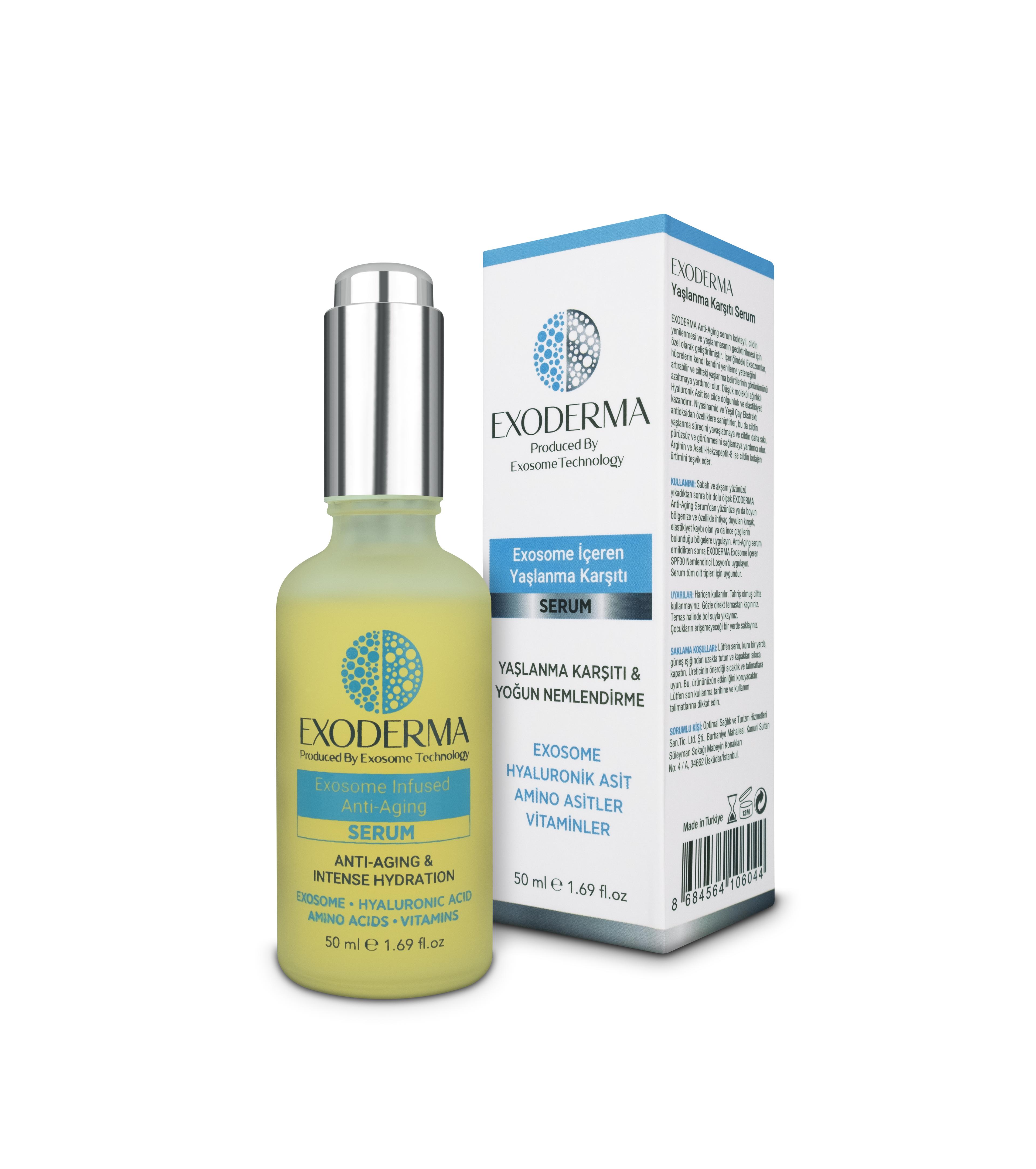 EXODERMA Exosome İçeren Anti-Aging Serum: Yenilikçi Cilt Gençleştirme Teknolojisi