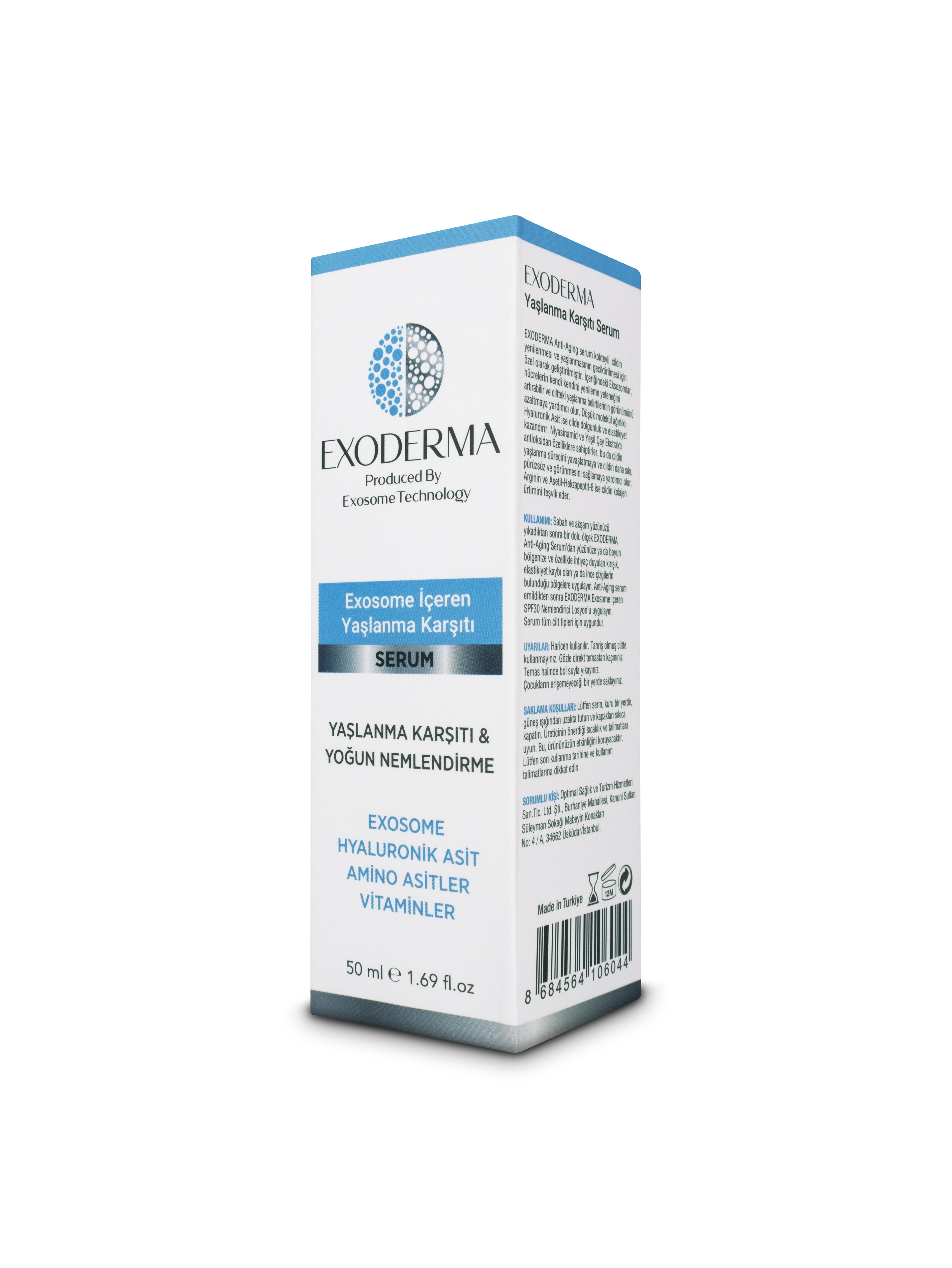 EXODERMA Exosome İçeren Anti-Aging Serum: Yenilikçi Cilt Gençleştirme Teknolojisi