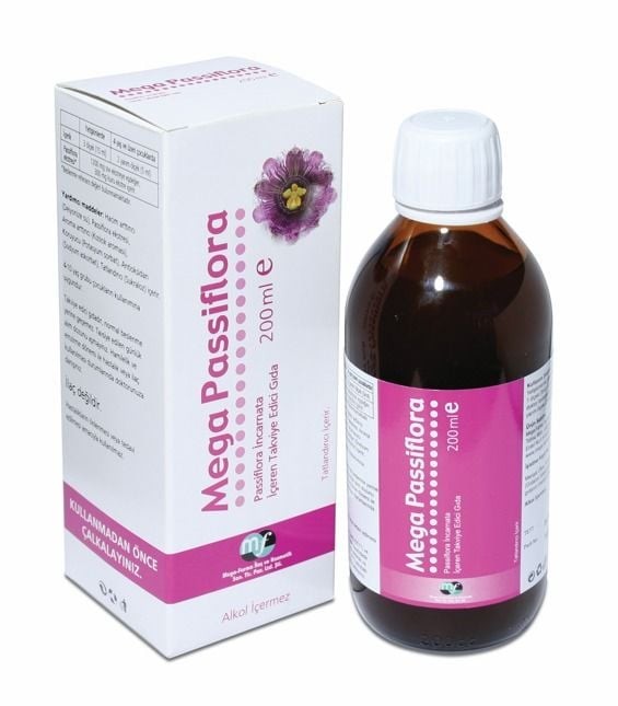 Mega Farma Passiflora 200 ml Şurup + Passiflora İncartana 30 Tablet