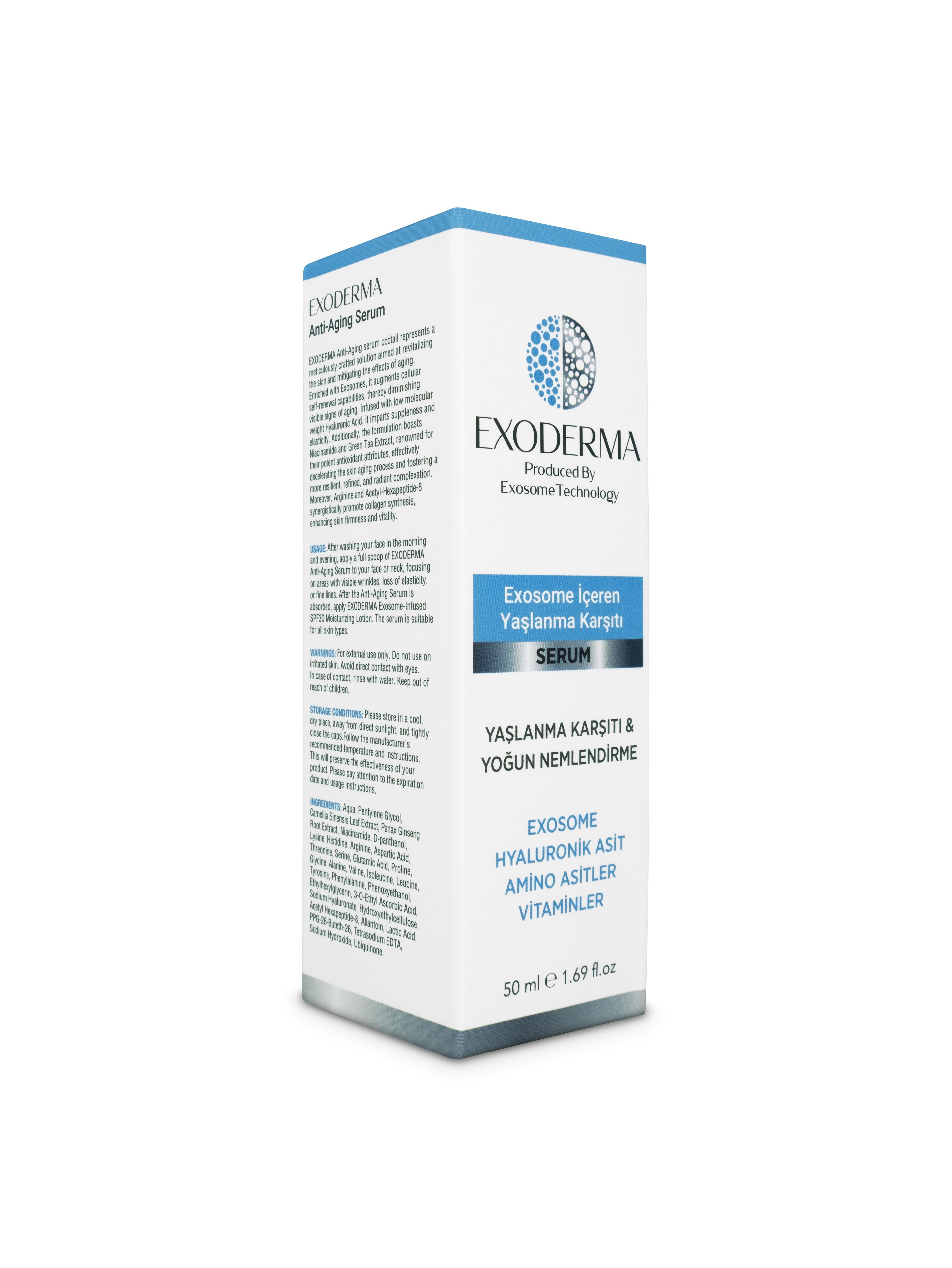 EXODERMA Exosome İçeren Anti-Aging Serum: Yenilikçi Cilt Gençleştirme Teknolojisi