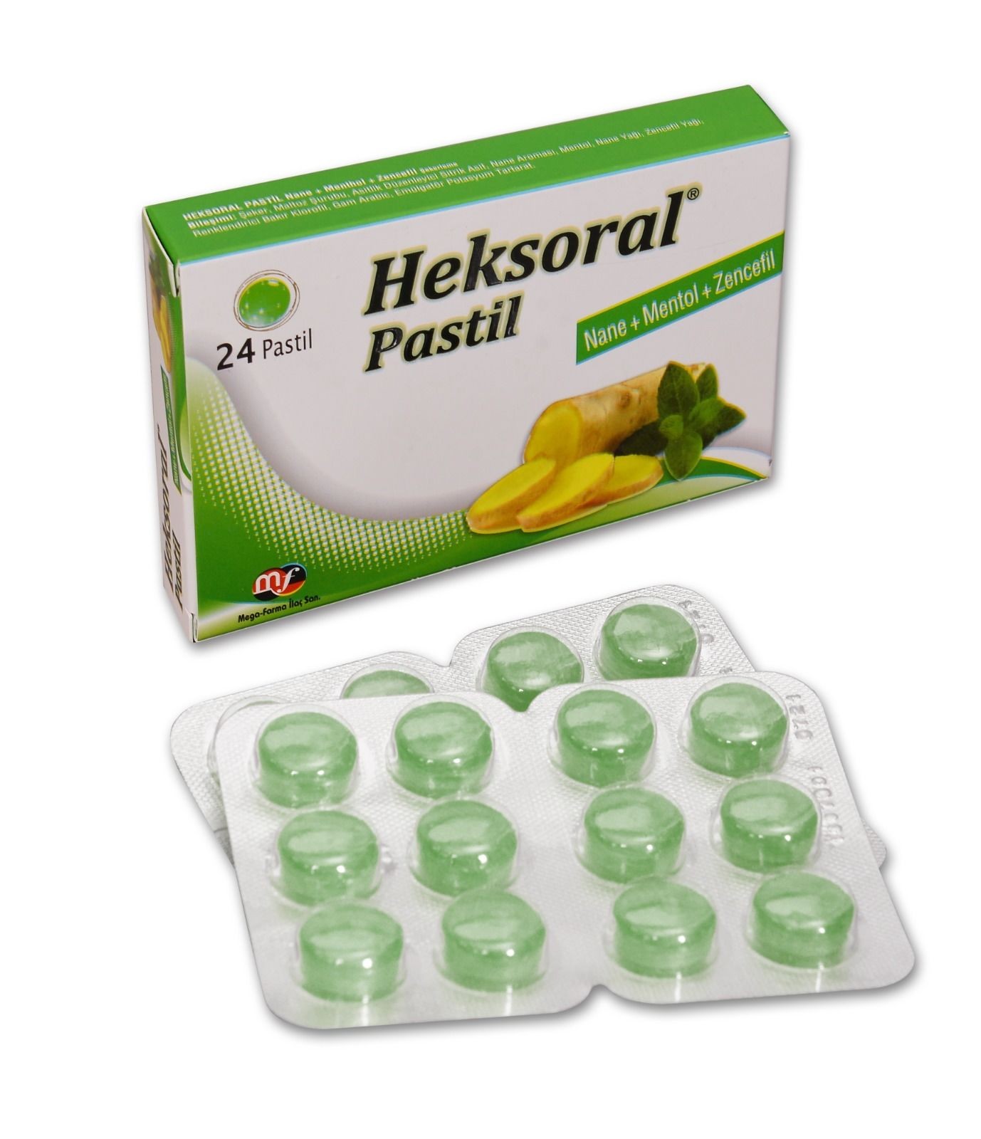 Heksoral Pastil (Nane + Menthol + Zencefil)