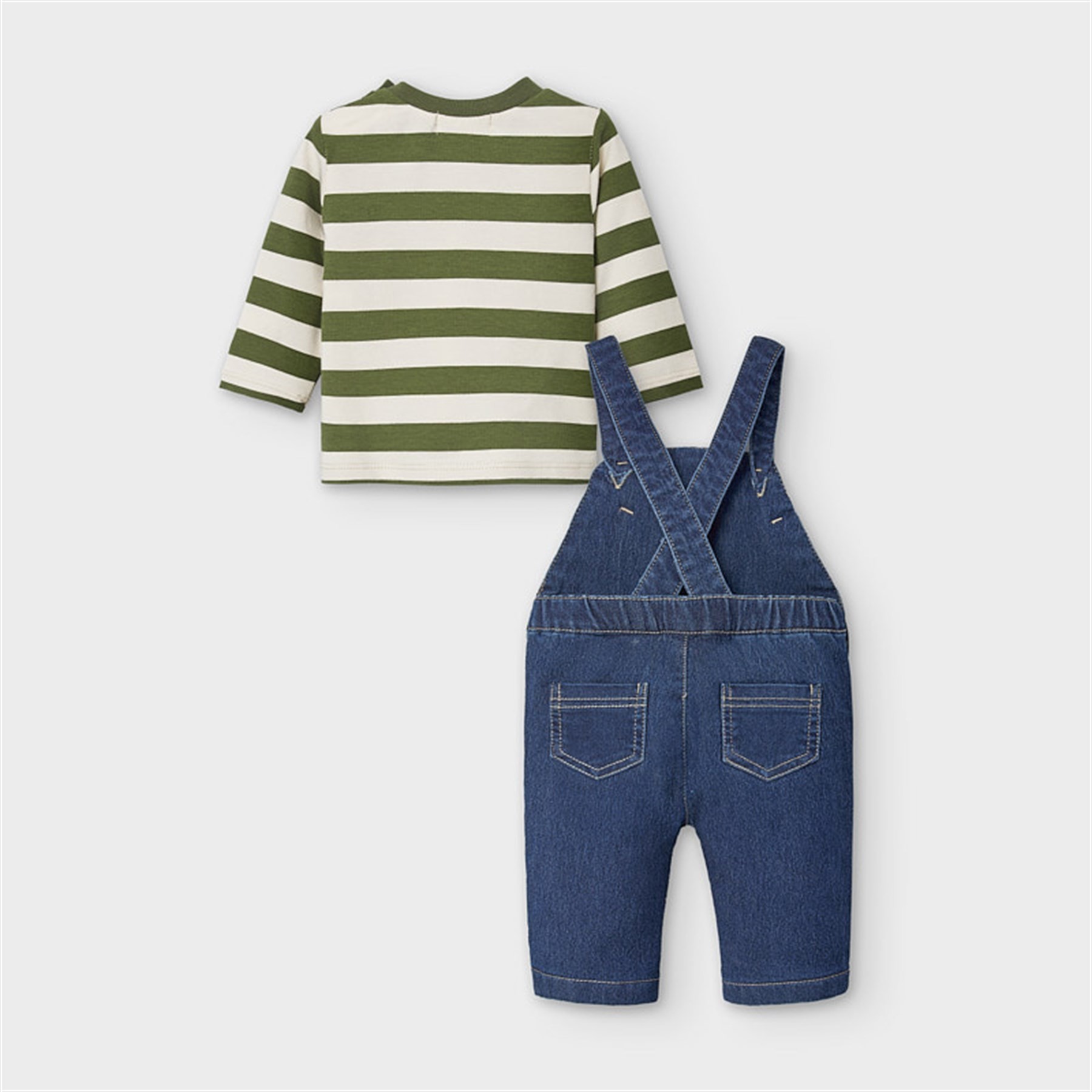 Mayoral erkek bebek denim solapet tişört 2 li set 2648