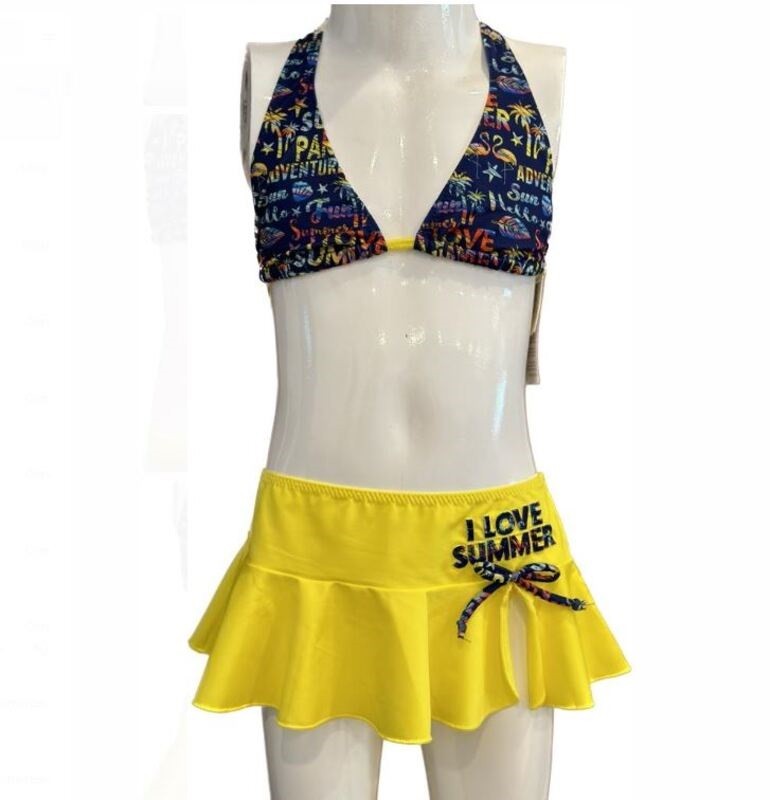 Kom Lotus kız çocuk etekli bikini set