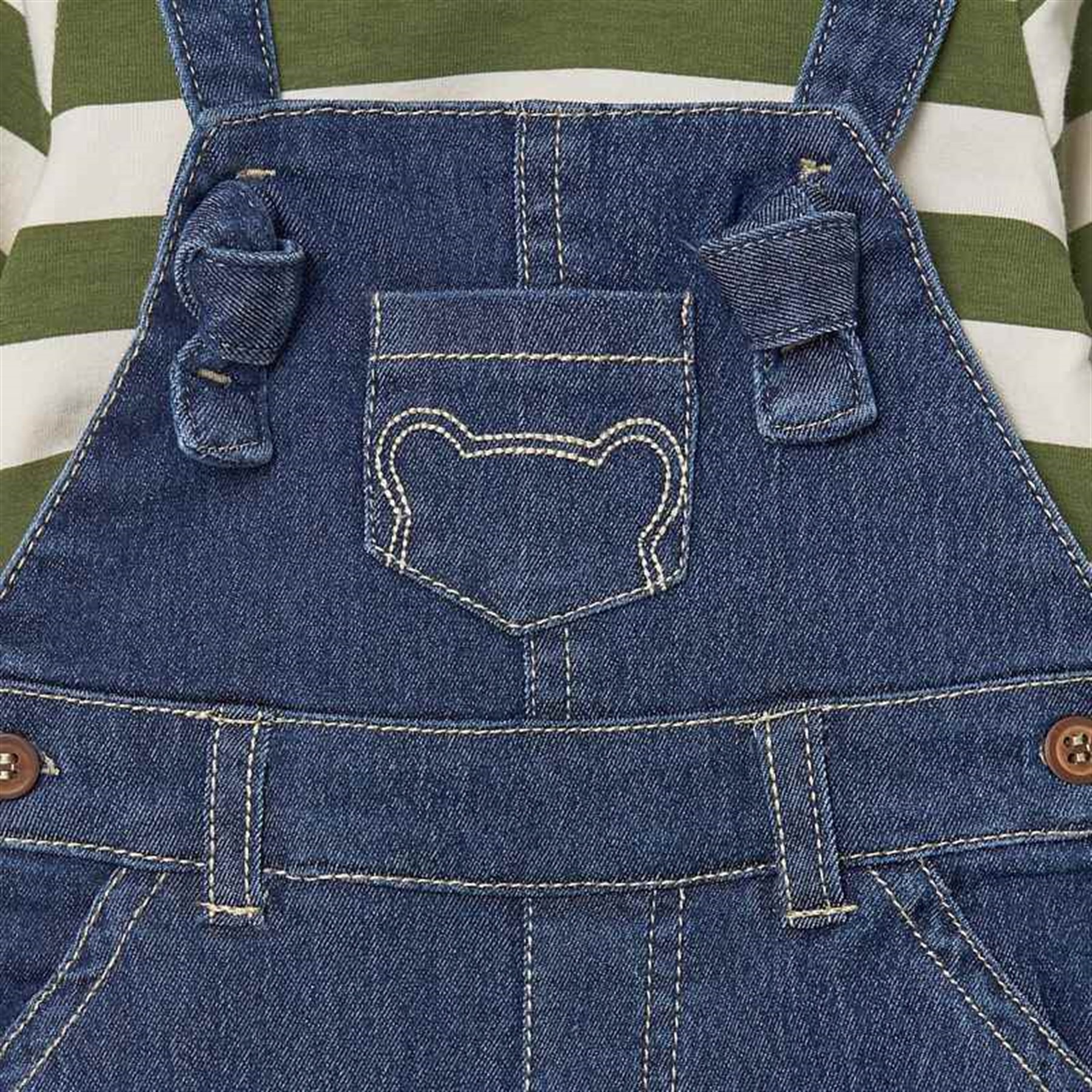 Mayoral erkek bebek denim solapet tişört 2 li set 2648