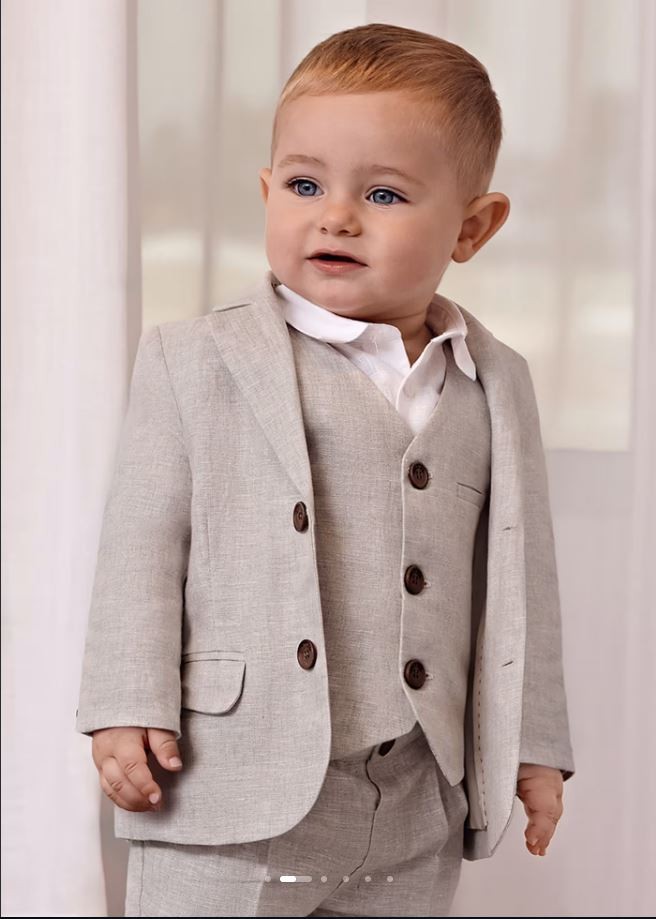 Abellula erkek bebek keten blazer çeket 5364