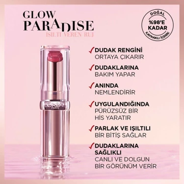 LOreal Paris Glow Paradise Balm-in-lipstick - Işıltı Veren Bordo Tonlu Ruj 353 Mulberry Ecstatic