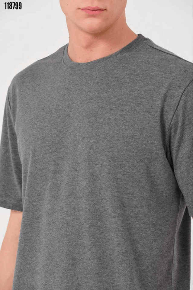 Unisex Düz Biskilet Yaka Oversize T-shirt 