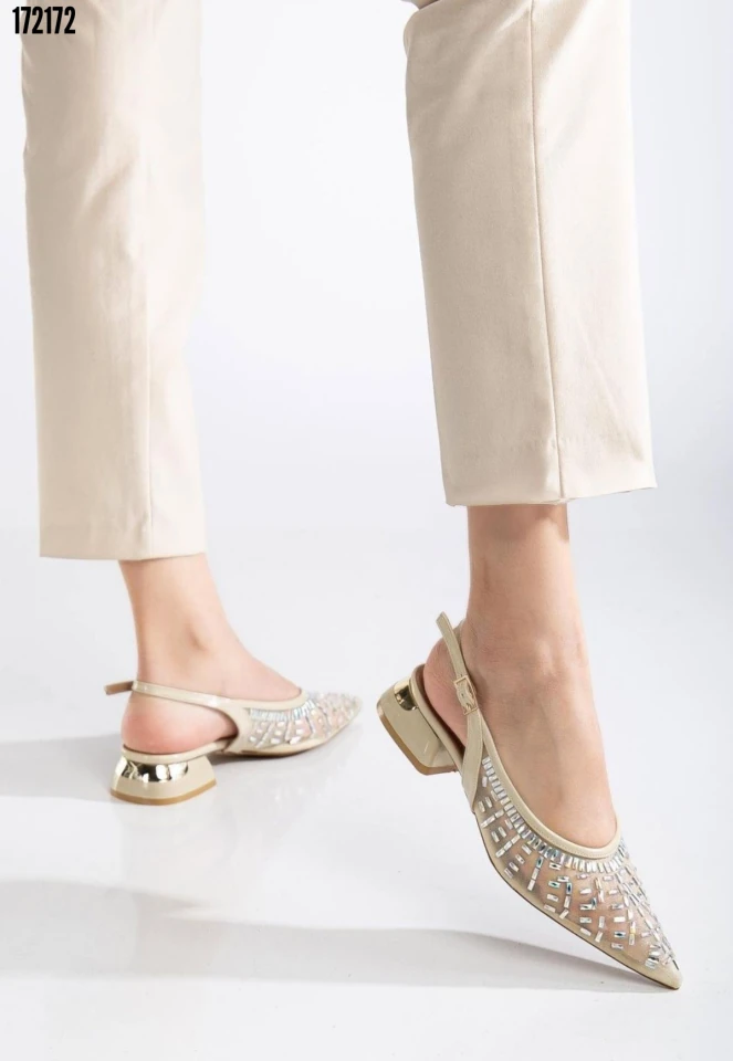 Piyar Taşlı Topuklu Ayakkabı