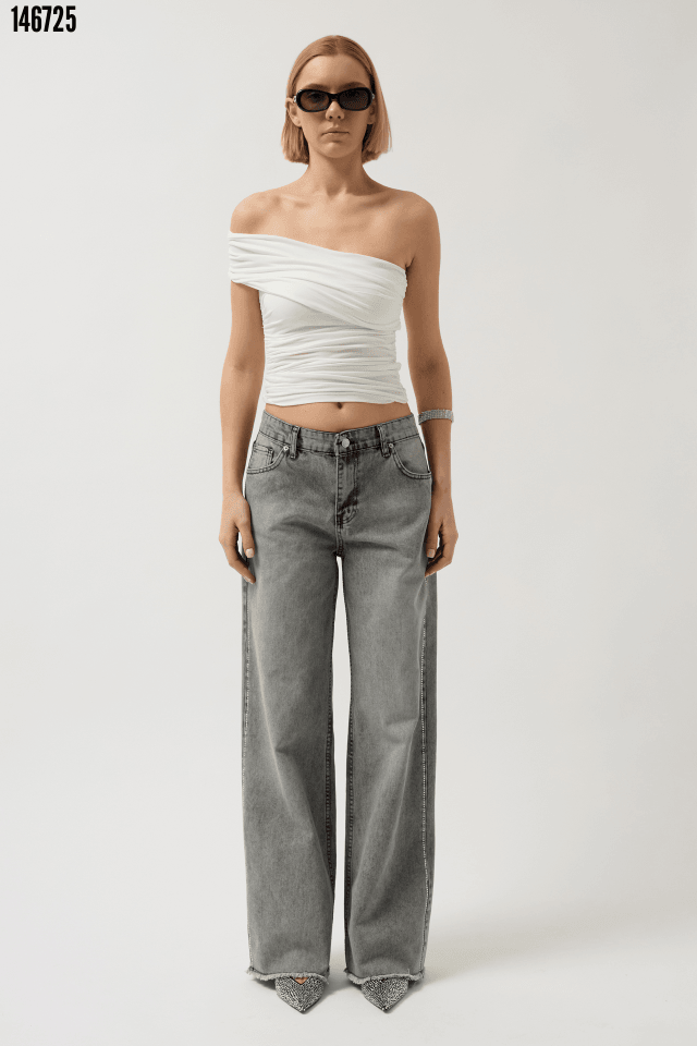 Taş Şerit Detaylı Jean
