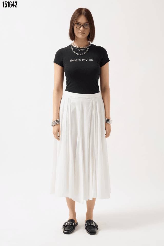 Baskılı Likralı Crop TShirt