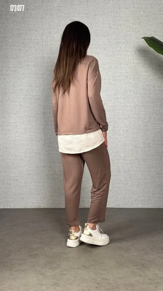 Polo Yaka Gömlek Detay İkili Takım