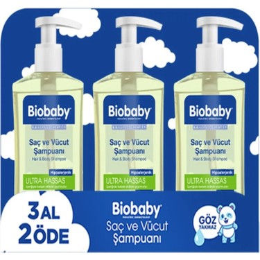 Biobaby Ultra Hassas Saç Ve Vücut Bebek Şampuanı 500 ml 3 Al 2 Öde-Organik Içerik