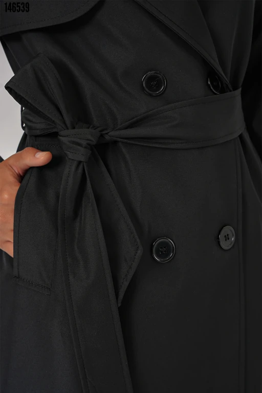 Kruvaze Yaka Trençkot 