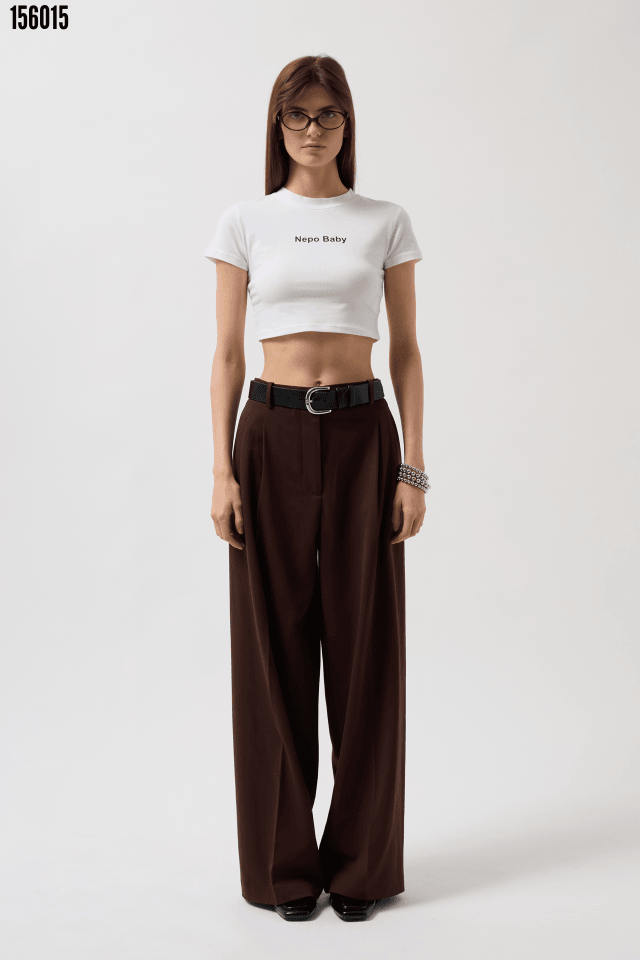 Nepo Baskılı Crop TShirt