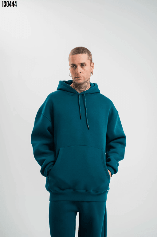 Unisex Double Oversize Kapşonlu Basic SweatShirt