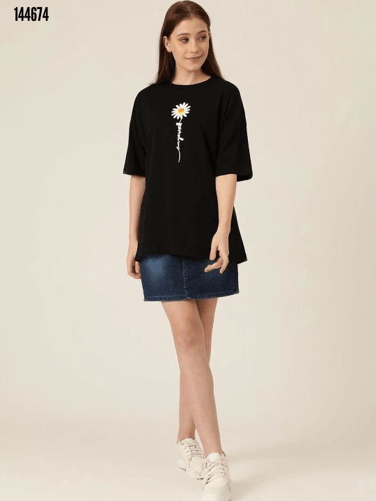 Papatya Baskılı Tshirt