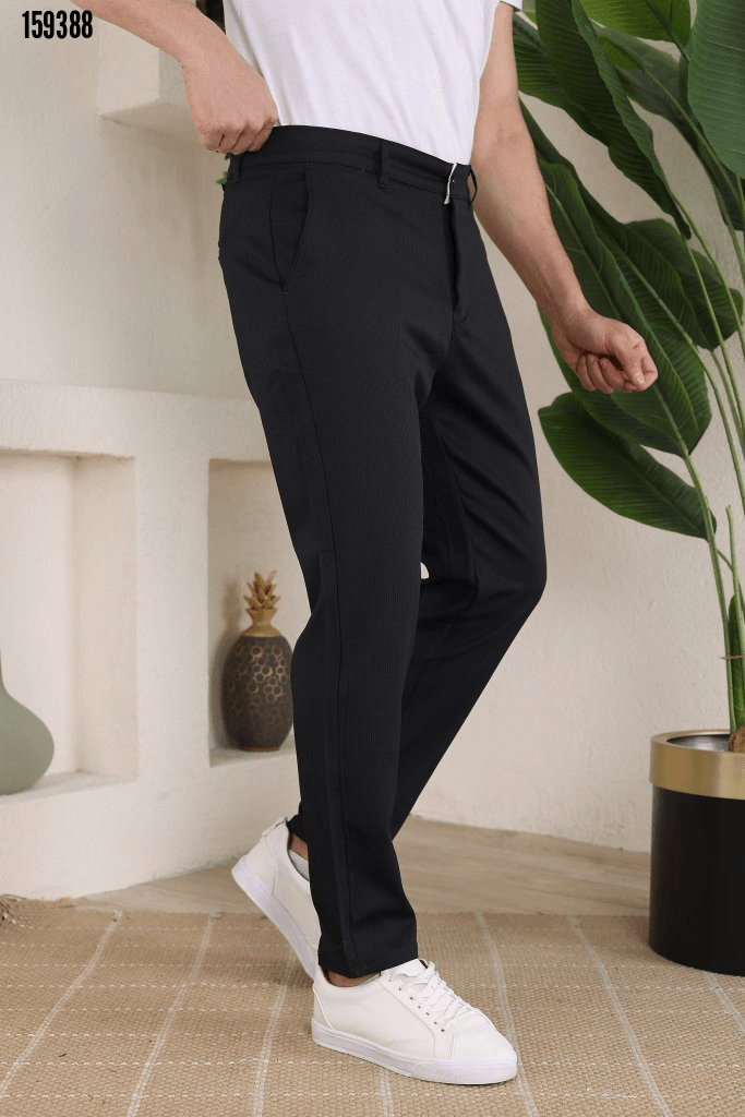 Erkek Casual Cord Desenli Kumaş Pantolon