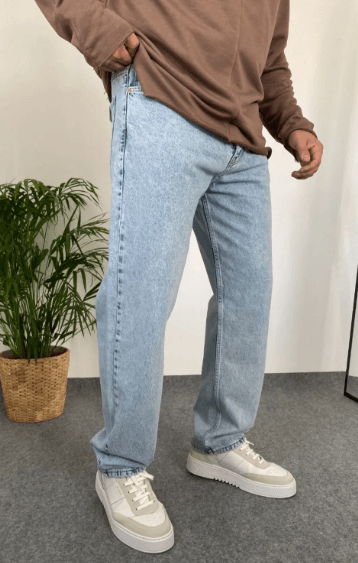 Erkek Baggy Butter Fly Jeans 