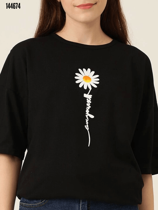 Papatya Baskılı Tshirt