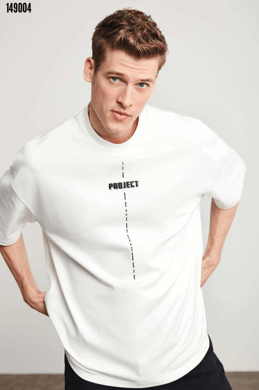 Erkek Project Baskılı Oversize T-Shirt