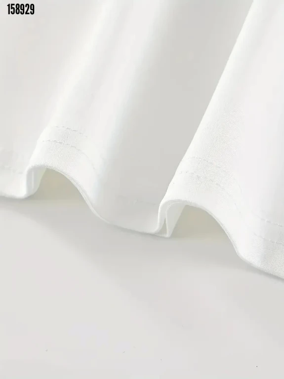 New York Baskılı Oversize Bisiklet Yaka Tshirt