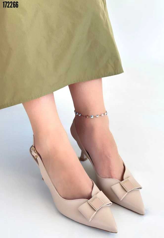 Sean Bej Cilt Topuklu Ayakkabı