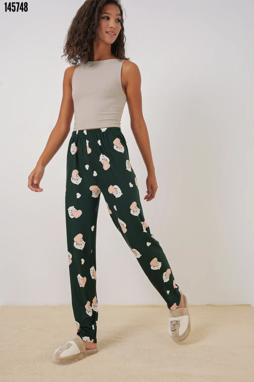 Kadın Desenli Pijama Altı 