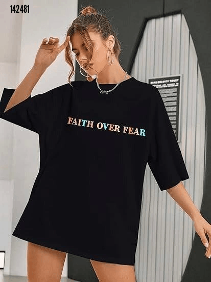 Bisiklet Yaka Baskılı Tshirt 