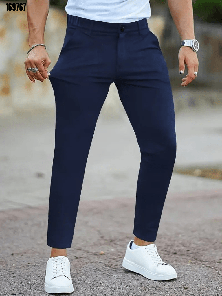 Erkek Cepli Slimfit Atlas Pantolon