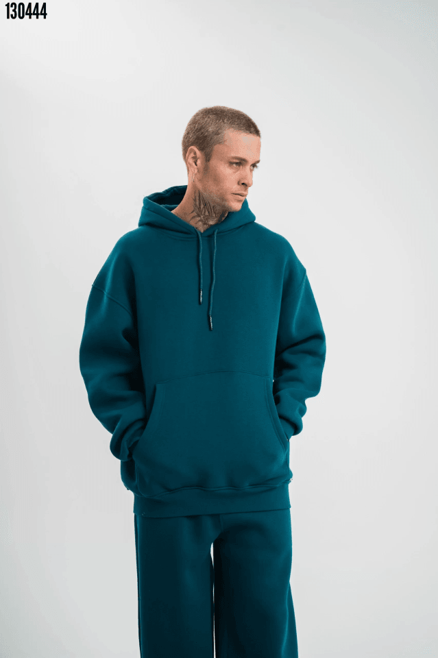 Unisex Double Oversize Kapşonlu Basic SweatShirt