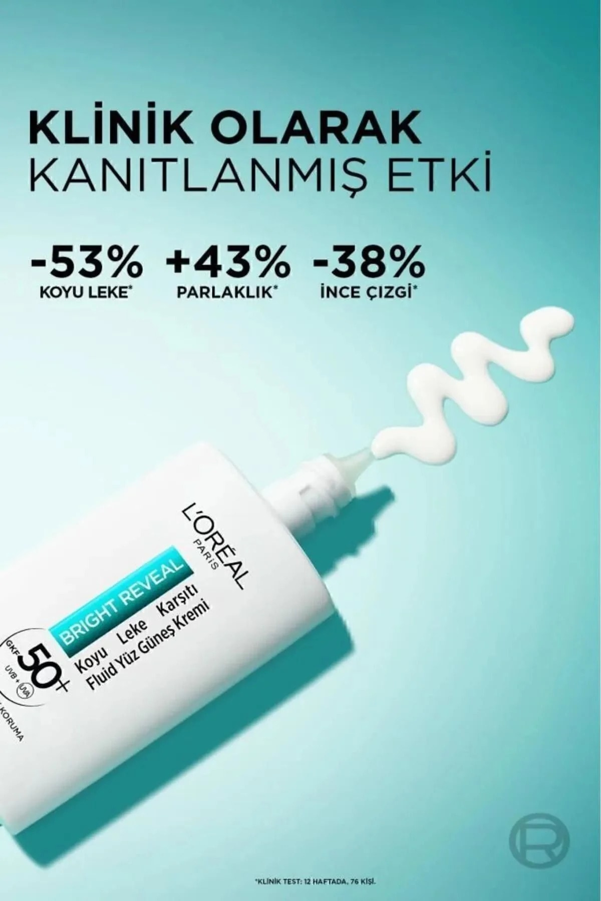 L'Oreal Paris Bright Reveal Koyu Leke Karşıtı 50 ml 50 Faktör Güneş Kremi