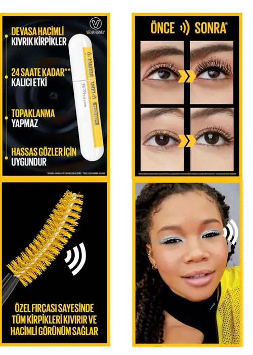 Maybelline New York Maybelline Colossal Curl Bounce Maskara 01 Siyah