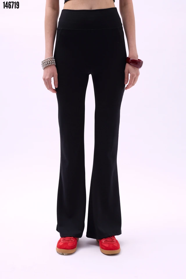 İspanyol Paça Yüksek Bel Tayt