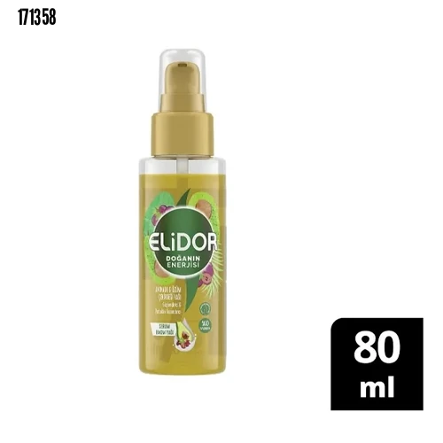 Elidor Doğanın Enerjisi Serum Saç Bakım Yağı Avokado ve Üzüm Çekirdeği Yağı 80 ml