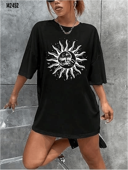 Bisiklet Yaka Baskılı Tshirt 